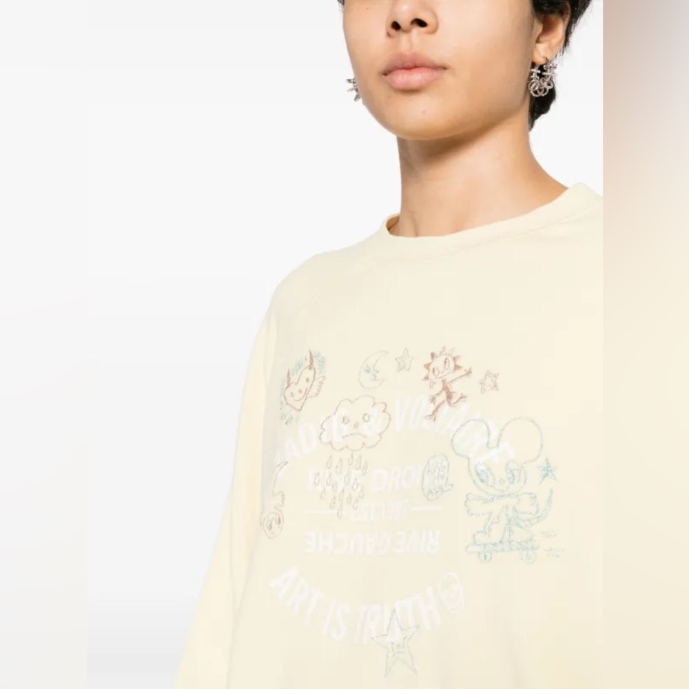 Zadig & Voltaire Logo-Print Embroidered Sweatshirt - Picture 2 of 9